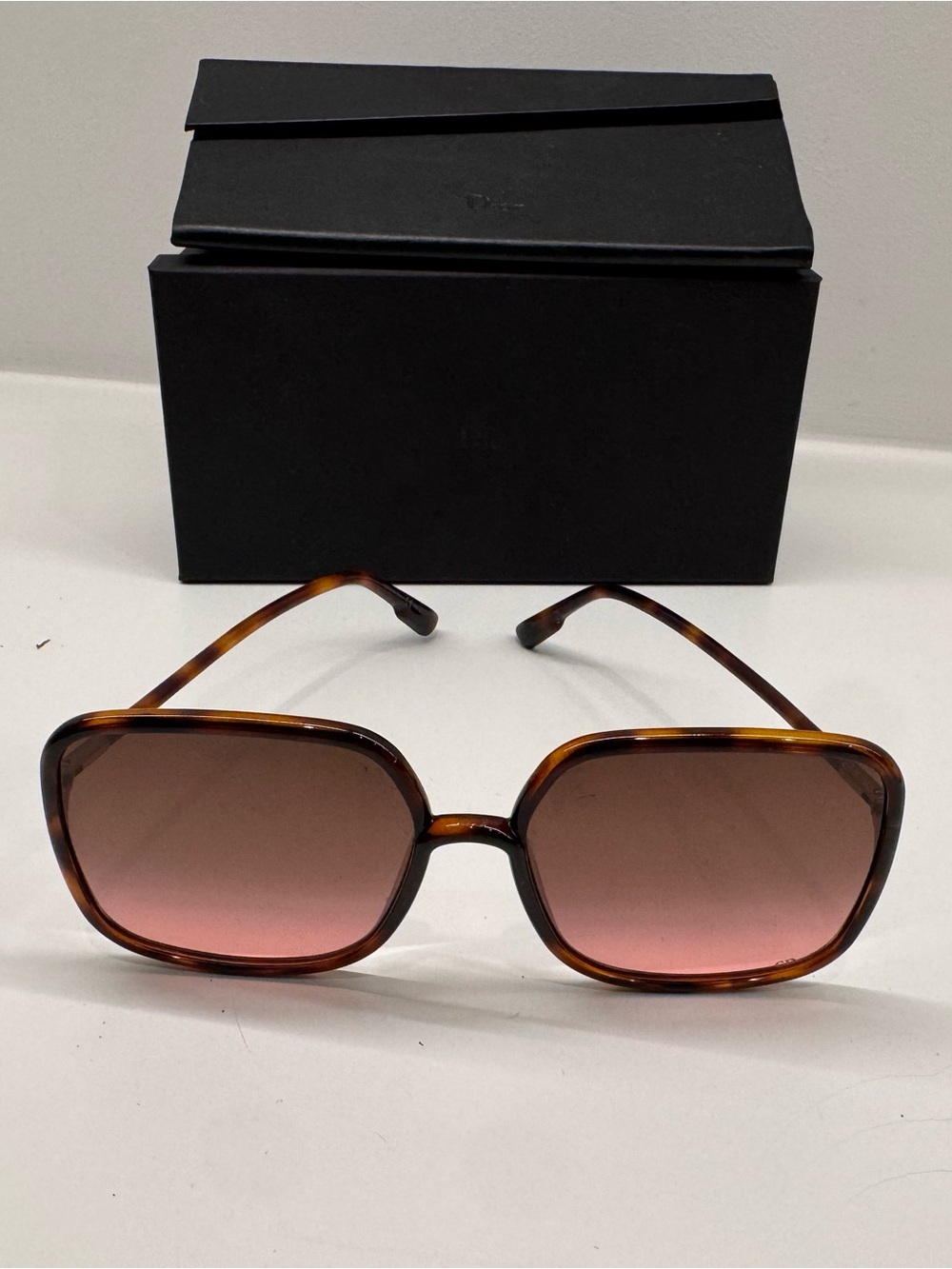 Dior Tortoiseshell Square Gradient Sunglasses - Brown/Gold